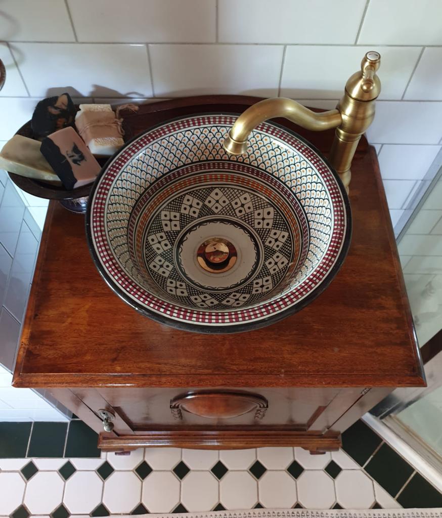 Moroccan Round washbasin ceramic