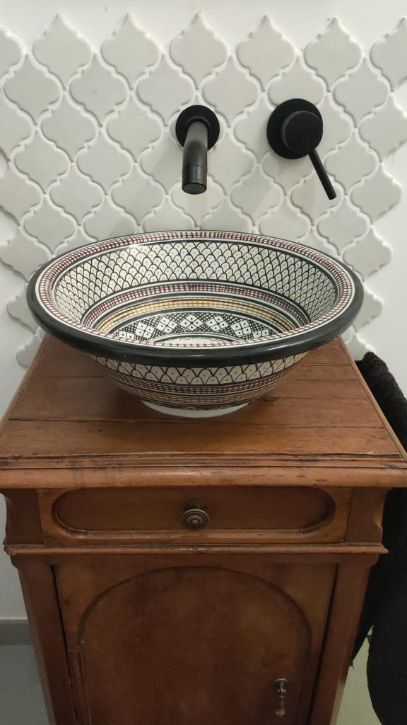 Moroccan Round washbasin ceramic